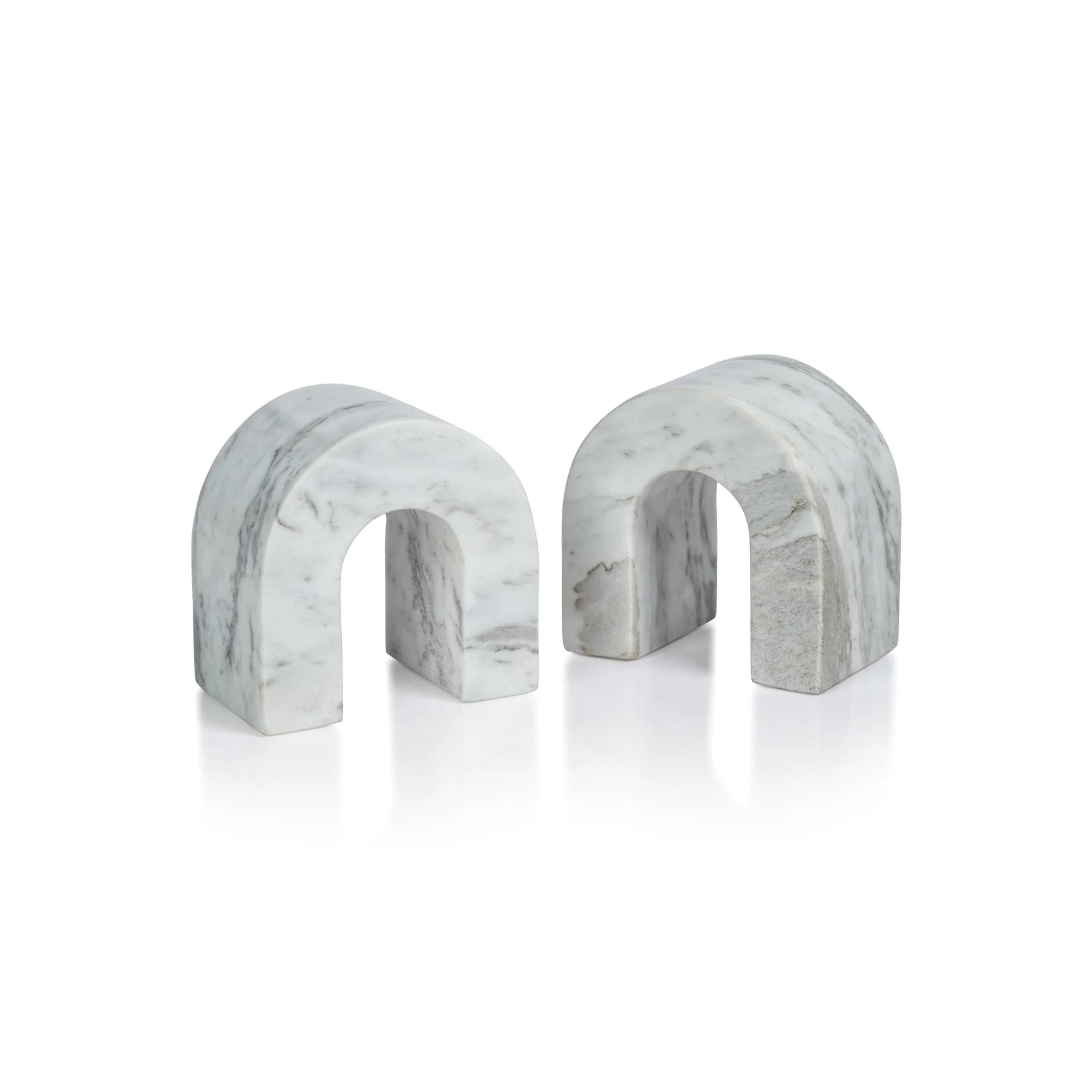 Marble Bookends Curved (set of 2)