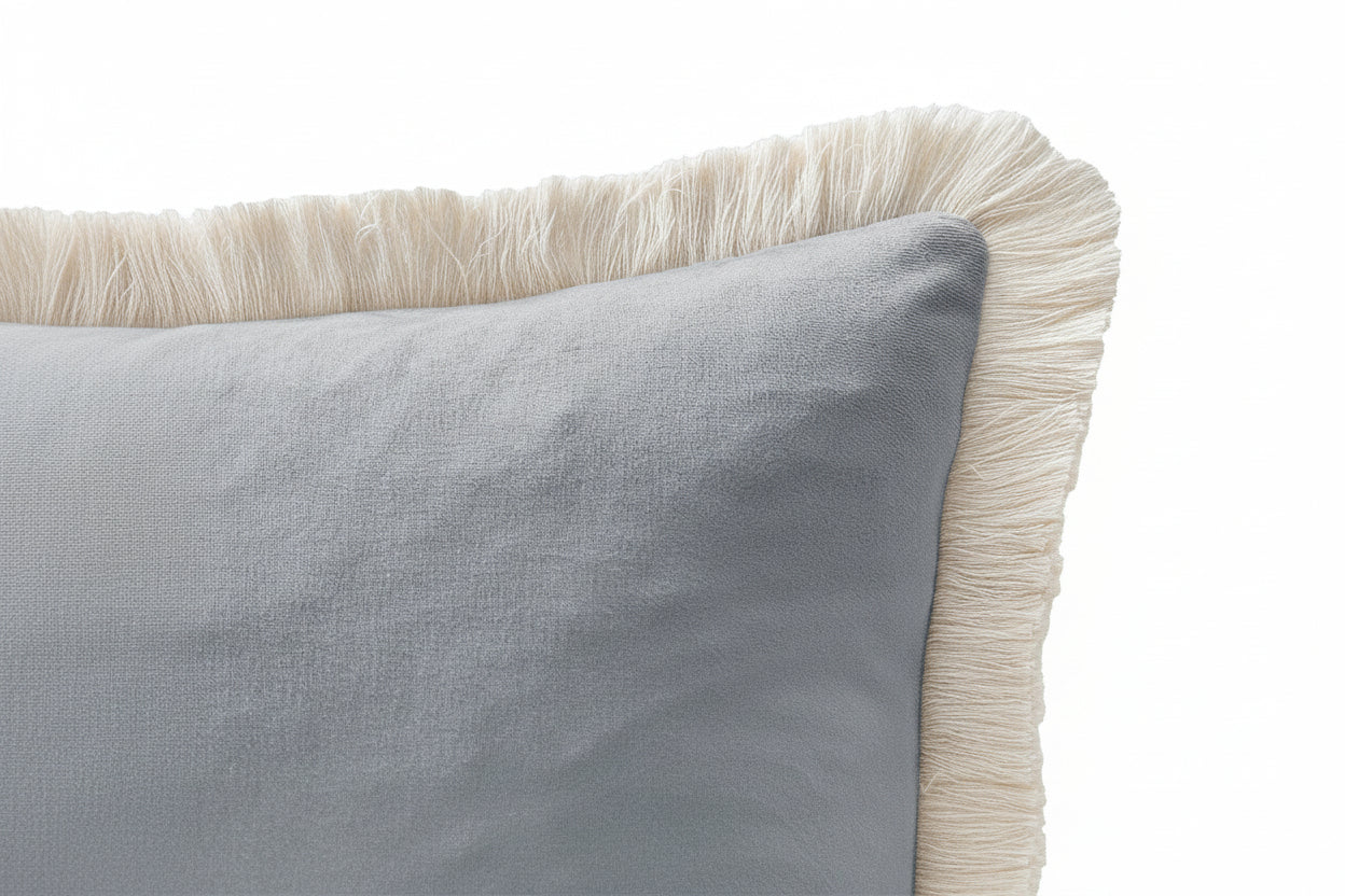 Pillow Powder Blue White Trim