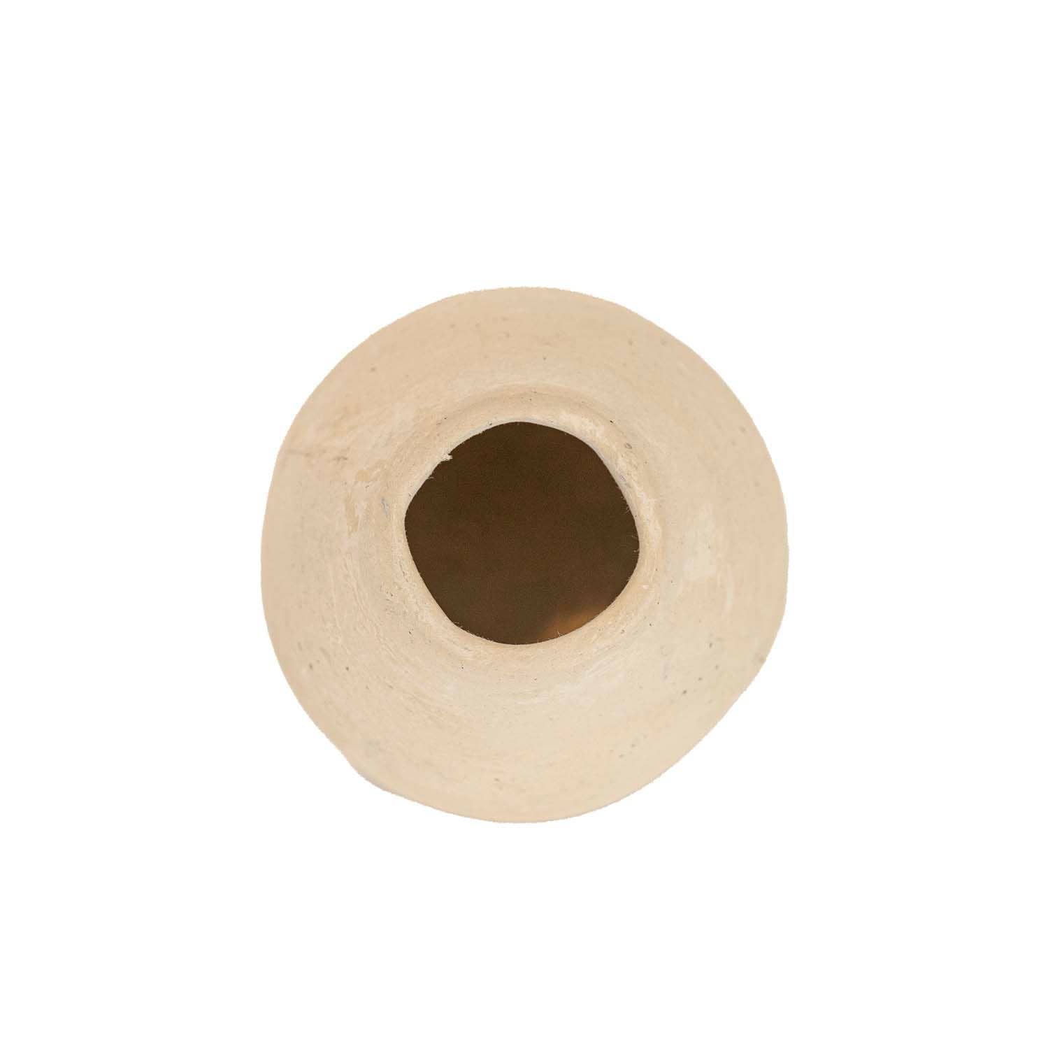 Bud Vase Cream Paper Mache 3"