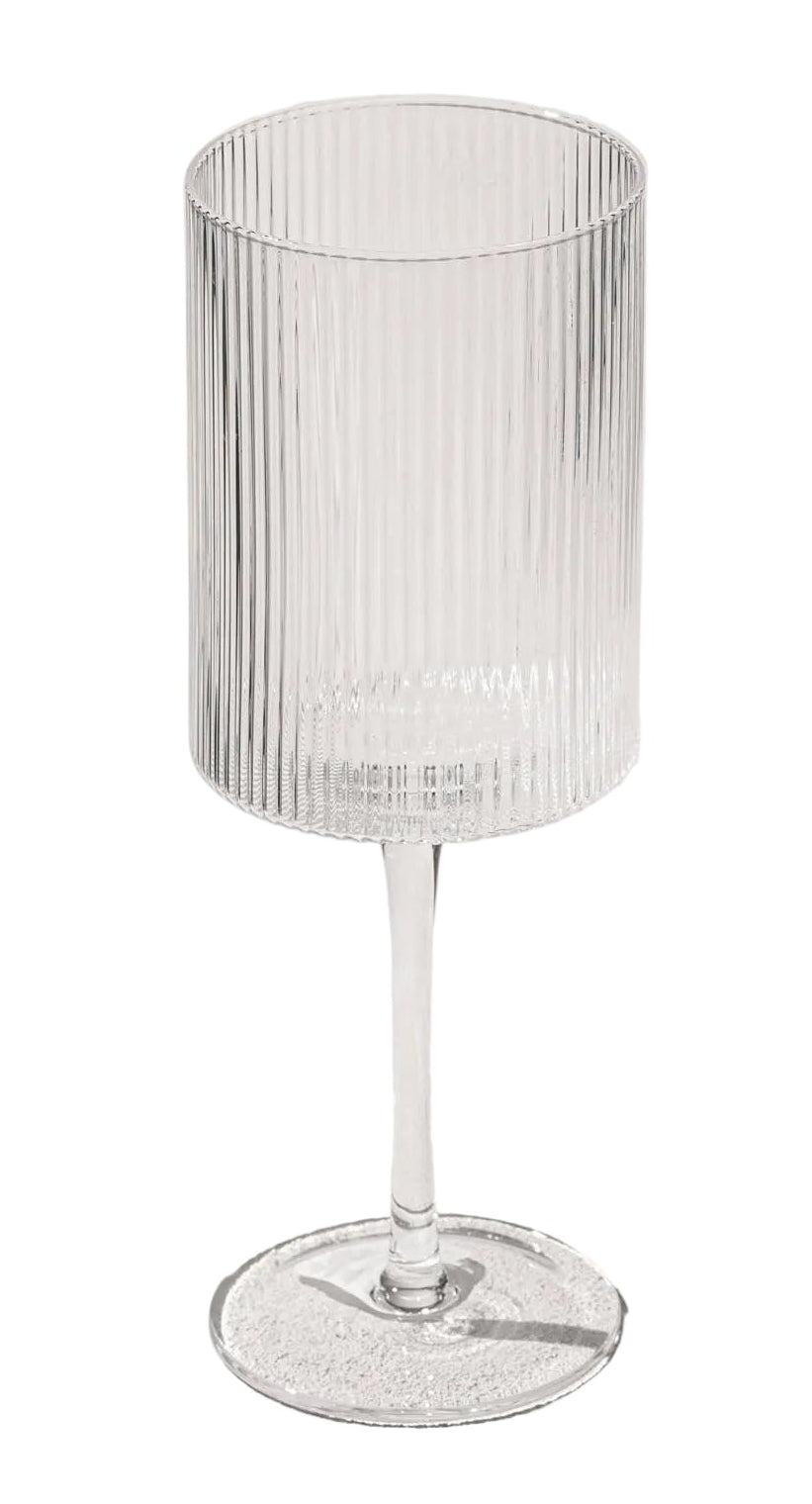Ribbed Wine Glass 17oz