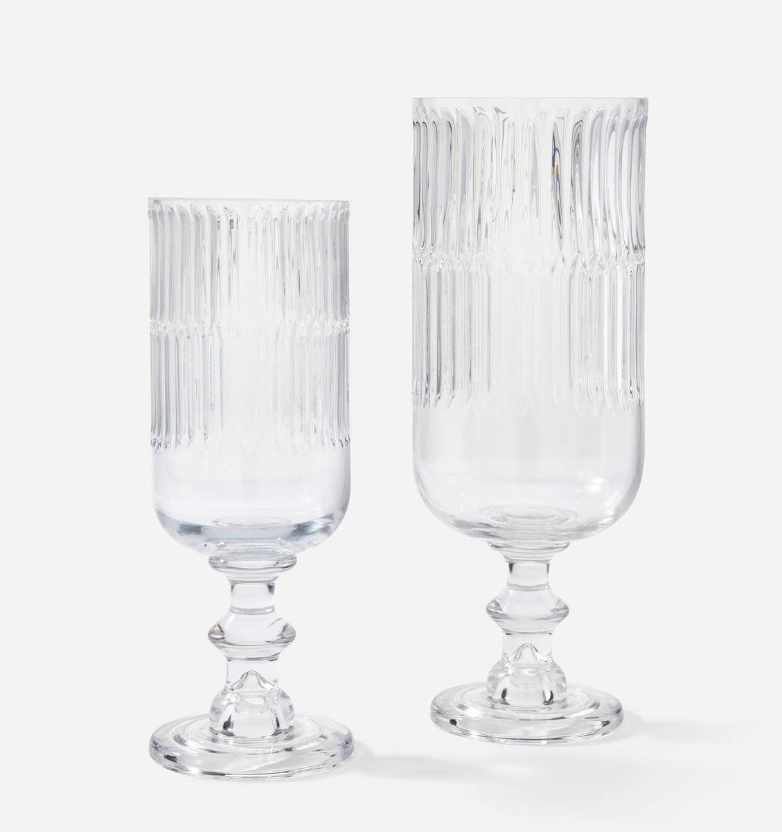 Glass Candle Holder (set of 2)
