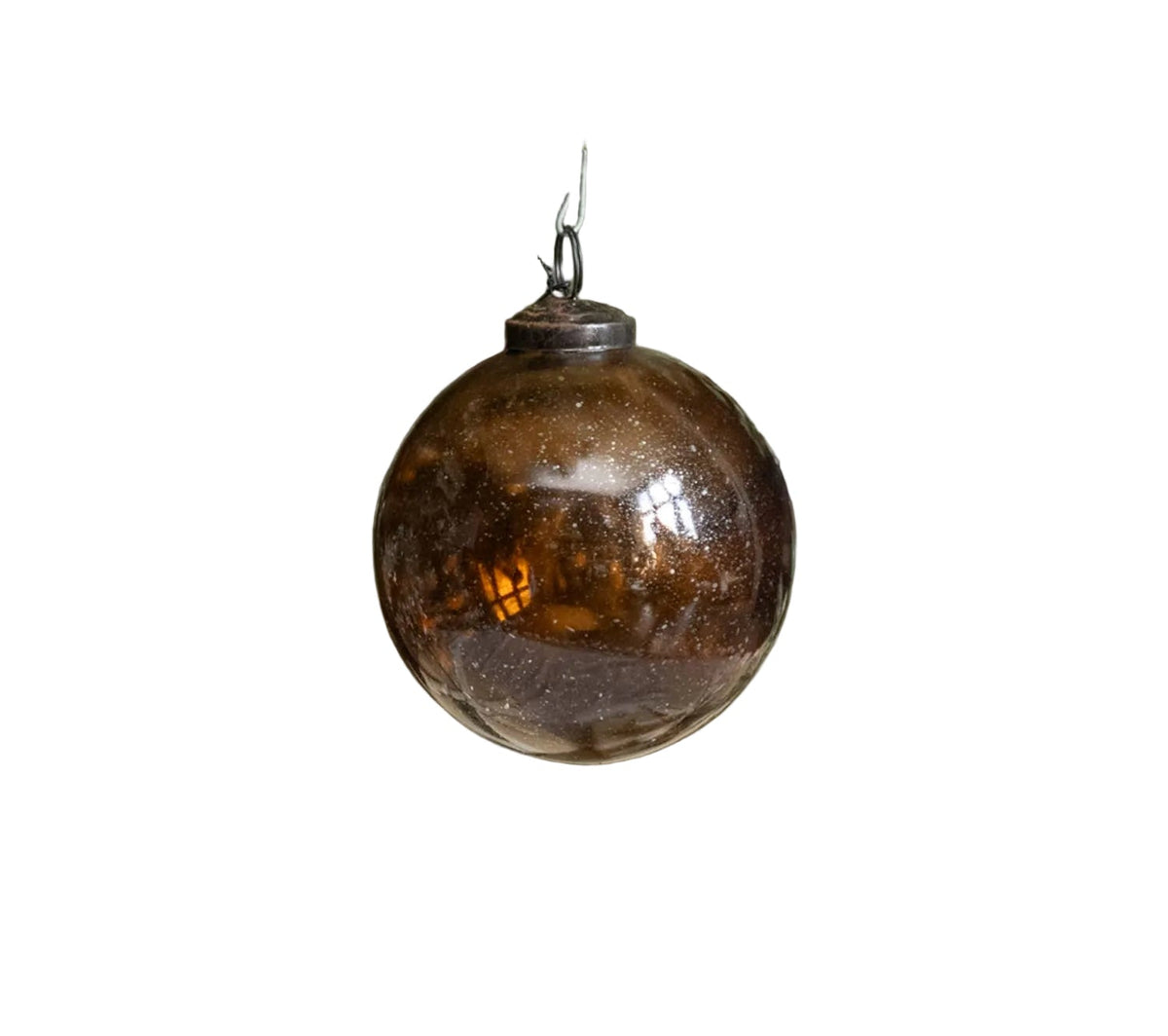 4" NUTMEG GLASS ORNAMENT