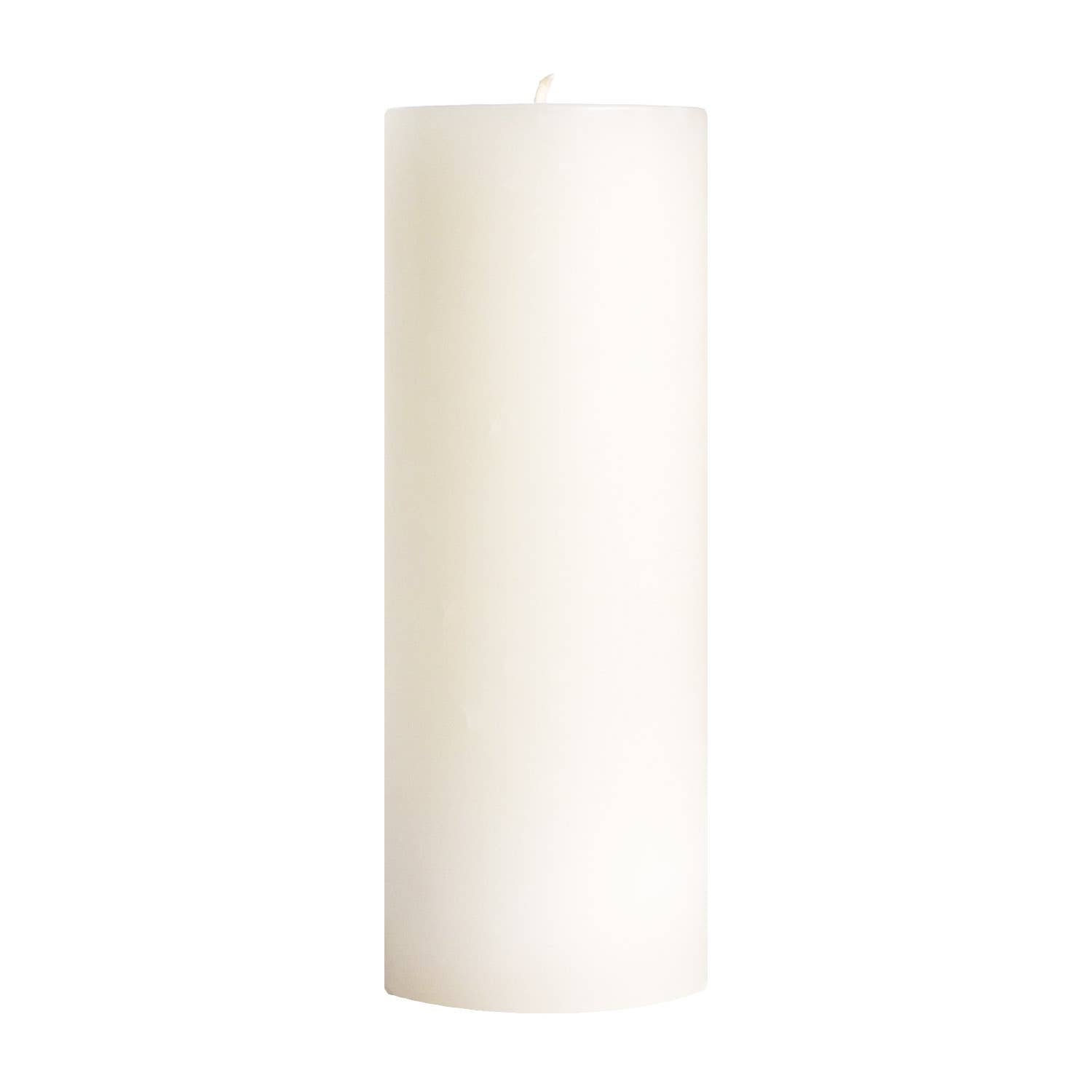 White Hand-Poured Pillar Candle 3x9"