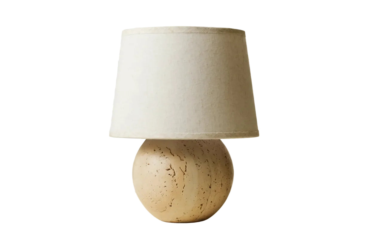 Silée Travertine Table Lamp 11"