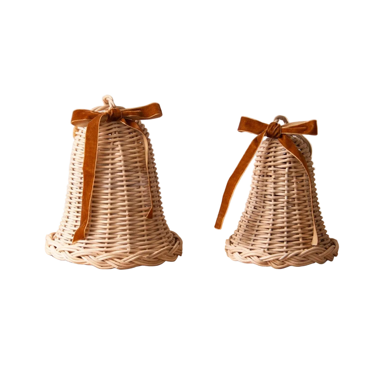 Woven Rattan Bells (Set of 2)