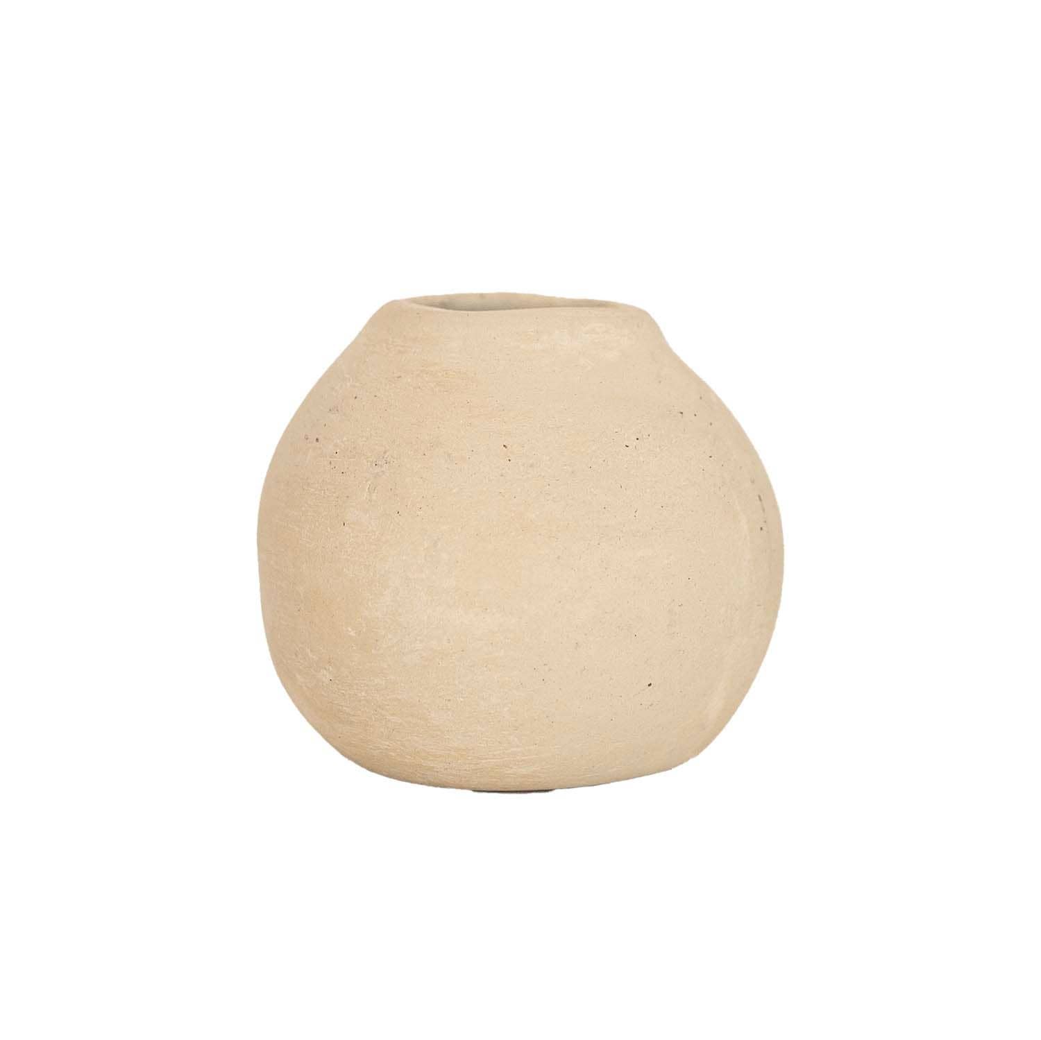 Bud Vase Cream Paper Mache 3"
