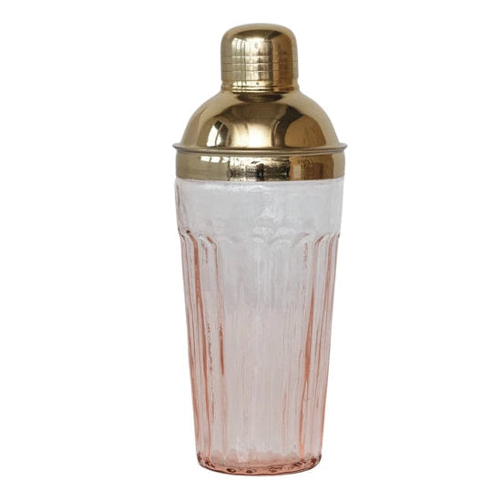 Cocktail Shaker Stainless Steel Pink & Gold 20 oz