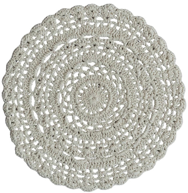 Placemat Recycled Cotton Blend Crocheted