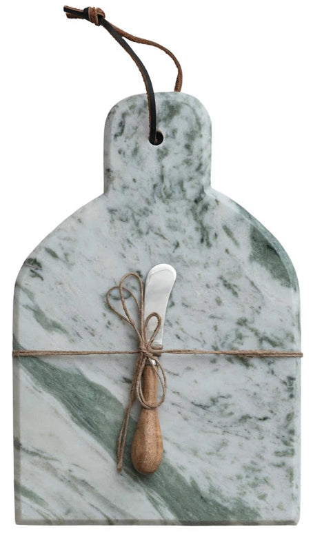 Marble Cheese/Cutting Board Knife White Green