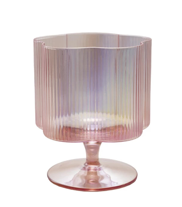 Hand-Blown Flower Shaped Wine Glass