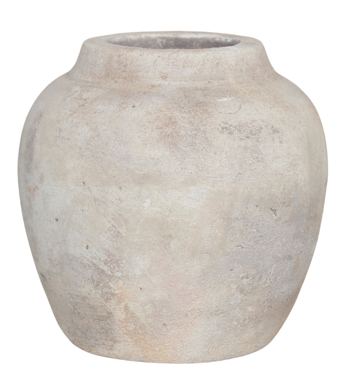 Vintage Inspired Terracotta Light Wash Vase Small