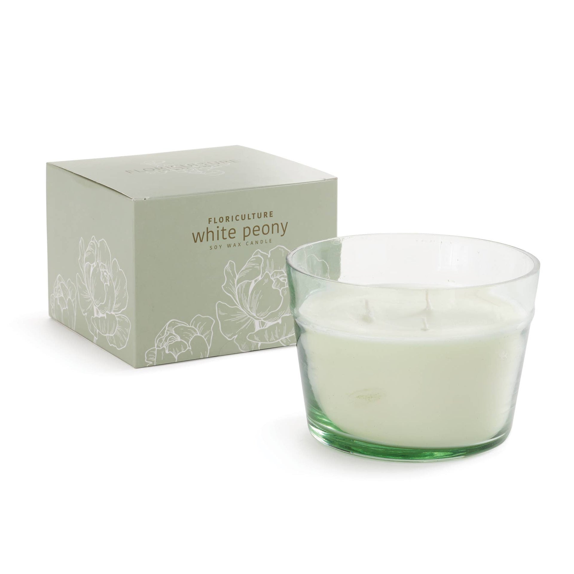 Floriculture White Peony Soy Wax Candle