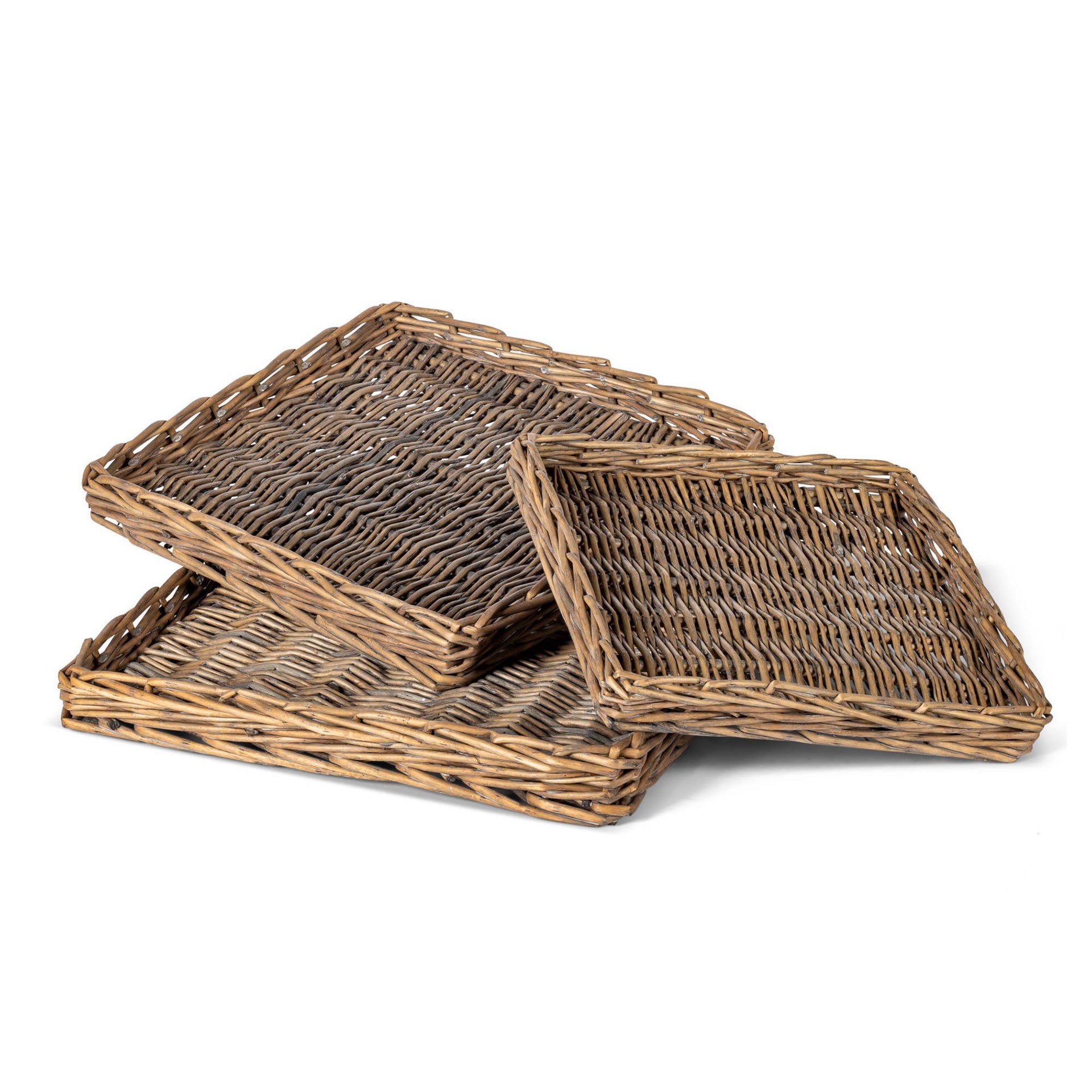 Woven Willow Square Tray Large