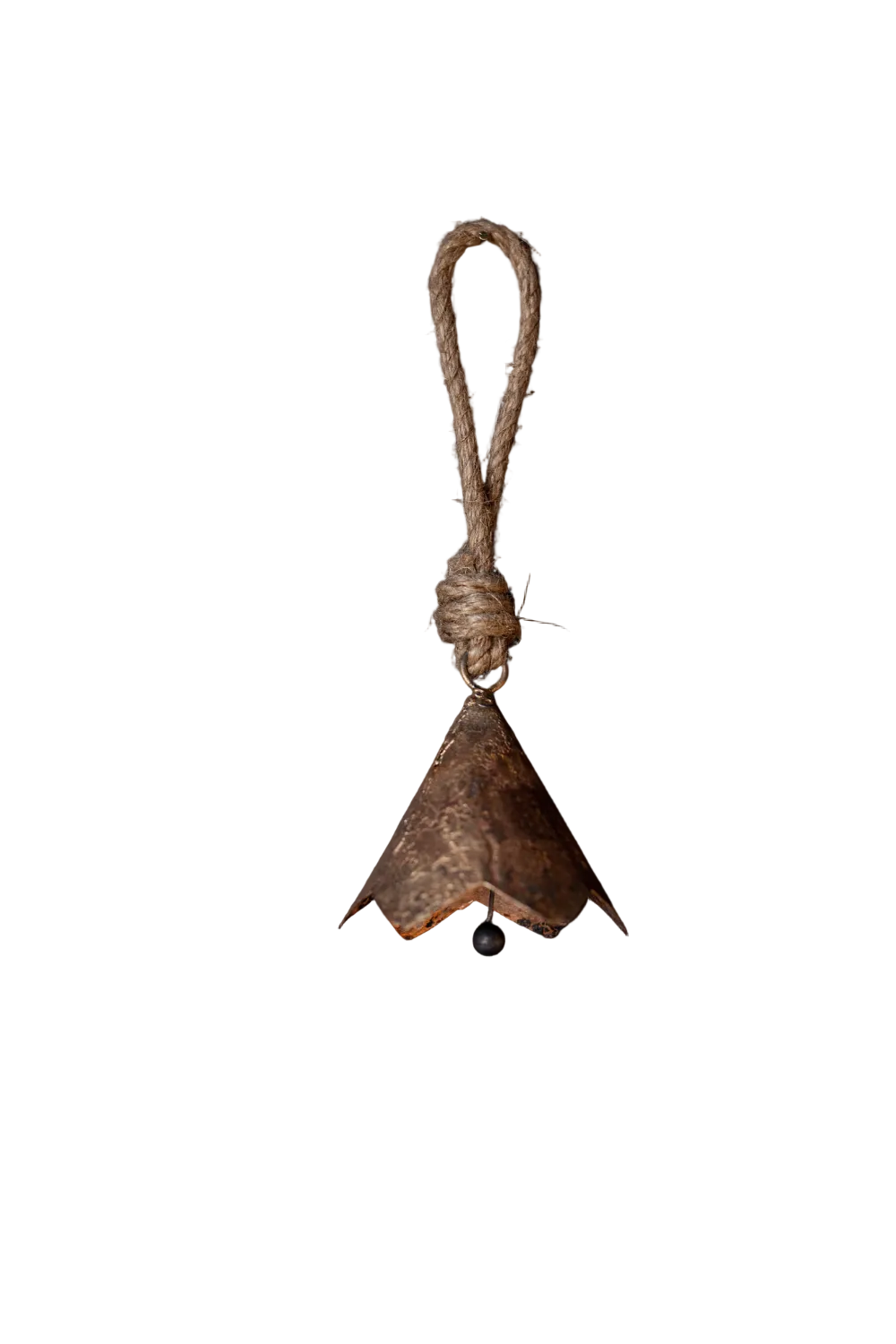 Scallop Iron Bell Vintage Ornament