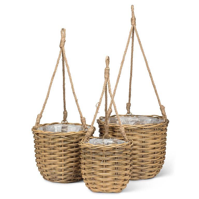 Hanging Baskets w Handles (set of 3)