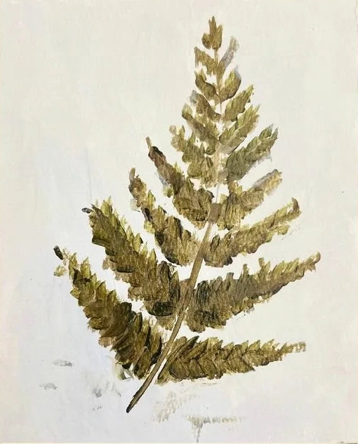 11x14 Frondly 2 SR Art & Walnut Glass Frame