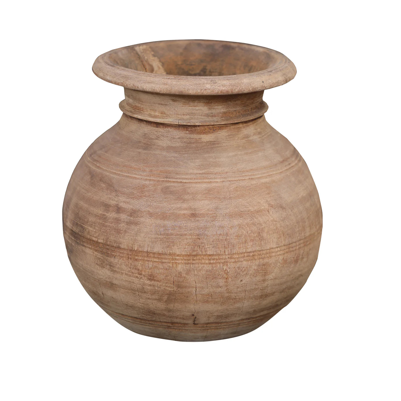 Handcrafted Wood Water Pot Sm